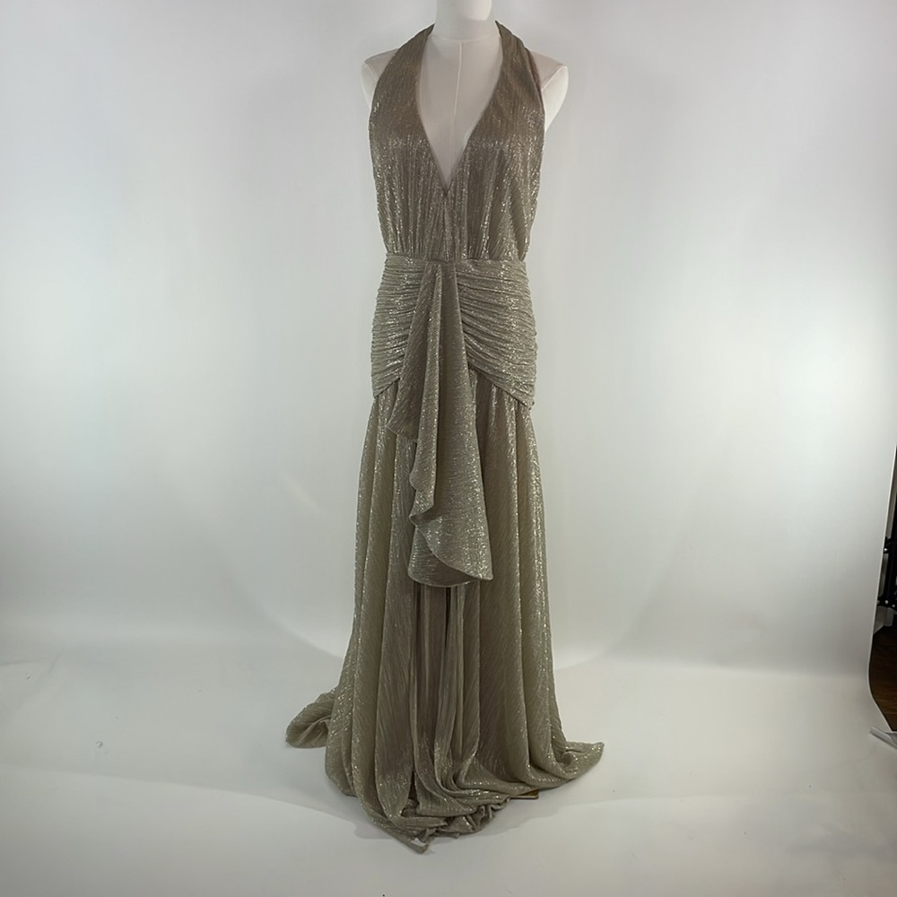 PatBO Lurex Draped Maxi Dress, 8 - Picture 3 of 16